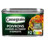 Cassegrain poivrons cuisinés au piment d'espelette 1/2 375g