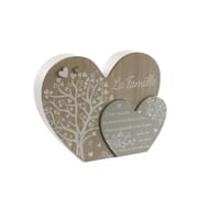 Déco 2 coeurs 22x16cm