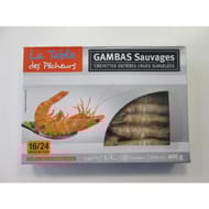 La Table des Pêcheurs Crevettes entières crues sauvages 16/24 pièces 400g