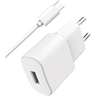 Wow chargeur maison USB A 2.4A FastCharge + Câble USB A/micro USB Blanc WOWCS24ACBLAMICW