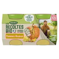 Bledina les récoltes bio pots pommes ananas dès 6 mois 2x130g