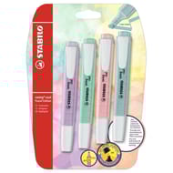 4 surligneurs stabilo swing cool pastel (turquoise/menthe/rose/lilas)