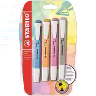 4 Surligneurs Stabilo swing cool pastel (turquoise/menthe/rose/lilas)