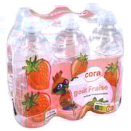 Cora kido boisson à l'eau minérale aromatisée goût fraise bouchon sport 6 x 33cl