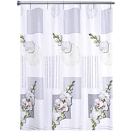 Rideau de douche textile imprimé motifs assortis 180x200