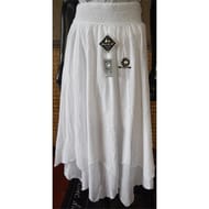 Jupe vdc taille élastique asymétrique BLANC M/L