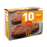 Chiron burger de boeuf 51% - 15 % mg 10 x100g 1 kg