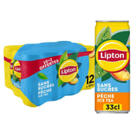 Lipton ice tea zéro peche 10+2 x33cl gratuites