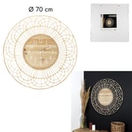 Horloge rotin d70cm