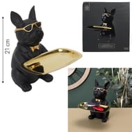 Deco bulldog noir vide poche