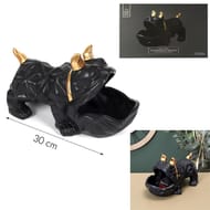 Déco bulldog  allonge noir vide poche 30cm