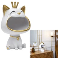 Deco chat blanc vide poche