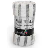 Plaid 130x150cm imitation fourrure husky