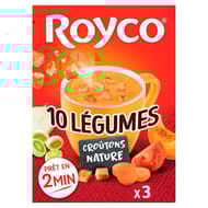 Royco soupe velouté 10 légumes croutons romarin 3 sachets