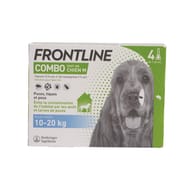 Frontline combo chien 10/20 kg les 4 pipettes de 1.34ml blisters