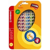 Etui 12 crayons couleur easycolors droitier + 1taille-crayon