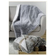 Plaid 150x200cm imitation fourrure lapin + sherpa 2 coloris
