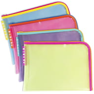 Pochette fermeture zip 255x345 eva 4 couleurs neon exacompta