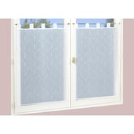 Paire de vitrage étamine fils coupés 60x120cm blanc