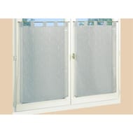 Paire de vitrage étamine fils coupés 60x90cm gris