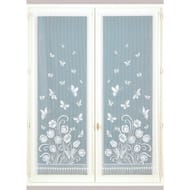 Paire de vitrage maille 60x160cm blanc