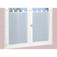 Paire de vitrage étamine fils coupés 90x200cm blanc