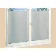 Paire de vitrage étamine fils coupés 60x120cm gris