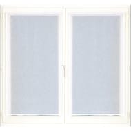 Paire de vitrage étamine unie 60x120cm blanc
