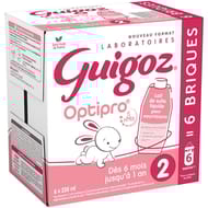 Guigoz optipro 2ème âge dès 6mois 6x230ml