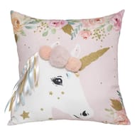 Coussin licorne rubans 40x40cm