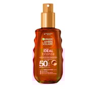 Garnier ambre solaire ideal bronze huile protectrice sublimatrice spf 50 150ml