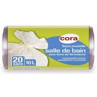 Cora sacs poubelle x20 salle de bain 10l