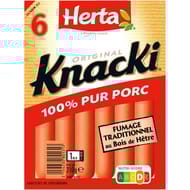 Herta knacki original 100% porc x6 210g