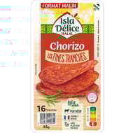 Isla Délice chorizo halal fines tranches x16 65g