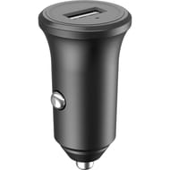 Bigben connected chargeur voiture 2.4a ic smart noir - 100% plastique recycle CAC24A1USBARB