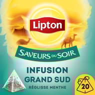 Lipton saveurs du soir infusion grand sud menthe et réglisse x20 - 32g