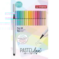15 feutres de dessin stabilo pen 68 pastel love