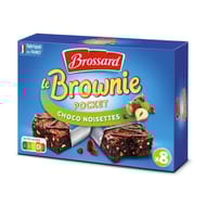 Brossard mini brownies au chocolat et noisettes, 8 gâteaux 240g