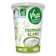 Vrai fromage blanc nature bio 3.6%mg 500g