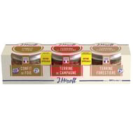 Henaff verrines forestière campagne confit foie 3x180g 540g