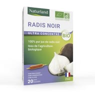 Naturland radis noir 100% pur jus bio ampoules de 10ml x20