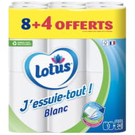 Lotus essuie tout dr et 12 rouleaux 8+4