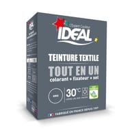 Ideal teinture tissus poudre tout en un maxi gris 350g