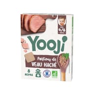 Yooji haché de veau bio dès 4/6 mois 8 portions 80g