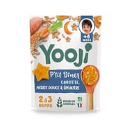 Yooji p'tit diner carotte, patate douce & épeautre bio dès 8 mois 15 portions 300g