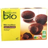 Nature Bio 6 mini moelleux tout chocolat 200g