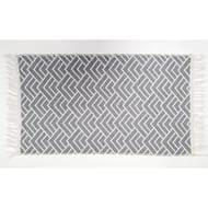 Arvix tapis lirette coton motifs graphiques 45x75 avec franges