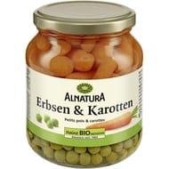Alnatura petits pois et carottes bio  340g