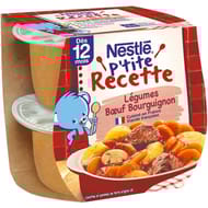 Nestlé p'tite recette légumes boeuf bourguignon dès 12 mois 2x200g