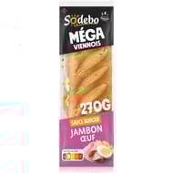Sodebo le méga viennois jambon oeuf tomate salade sauce burger 270g